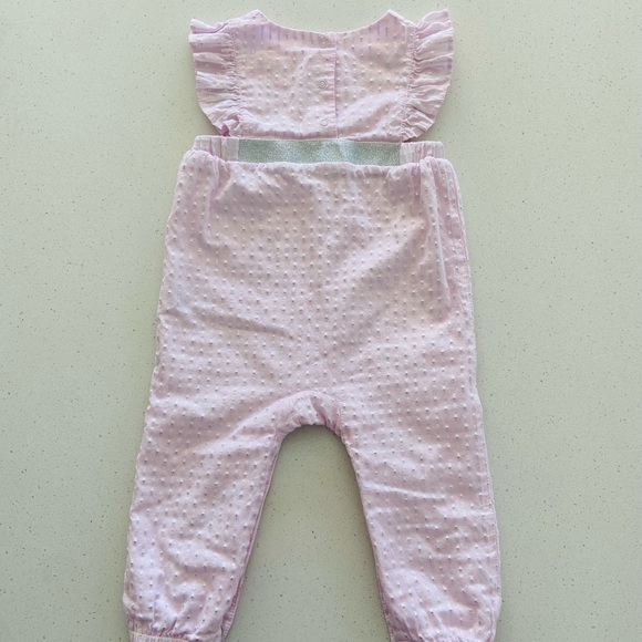 Cat & Jack Light Pink Shimmer Romper Size 12 months - Picture 8 of 9